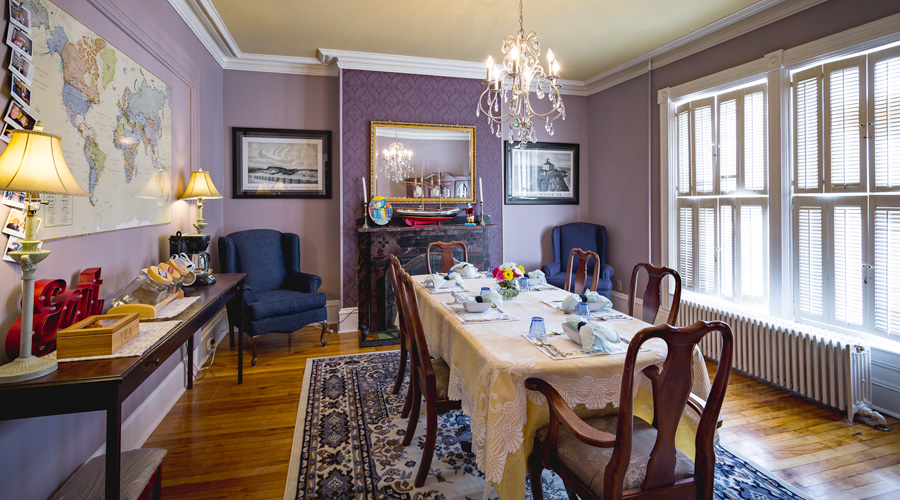 Dining Room - window looking out on Queen's Road